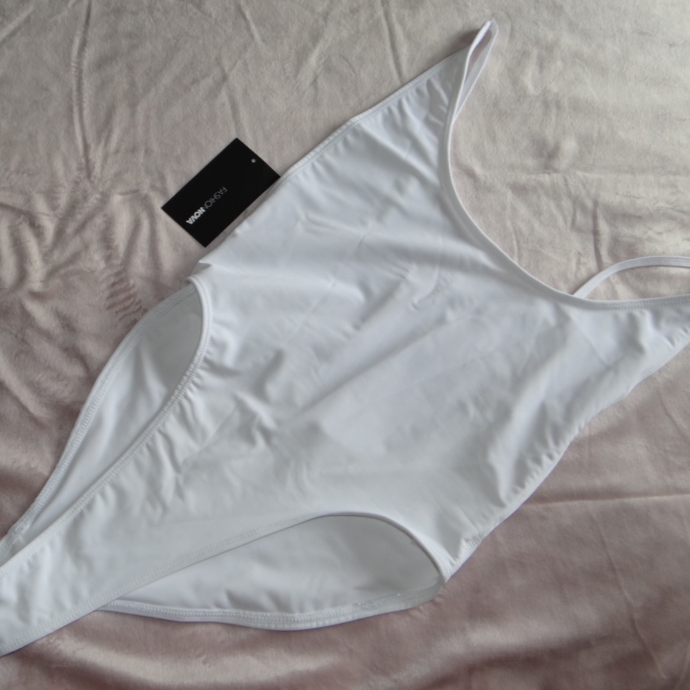 NWT - Cut It High Swimsuit White - Picture 2 of 8